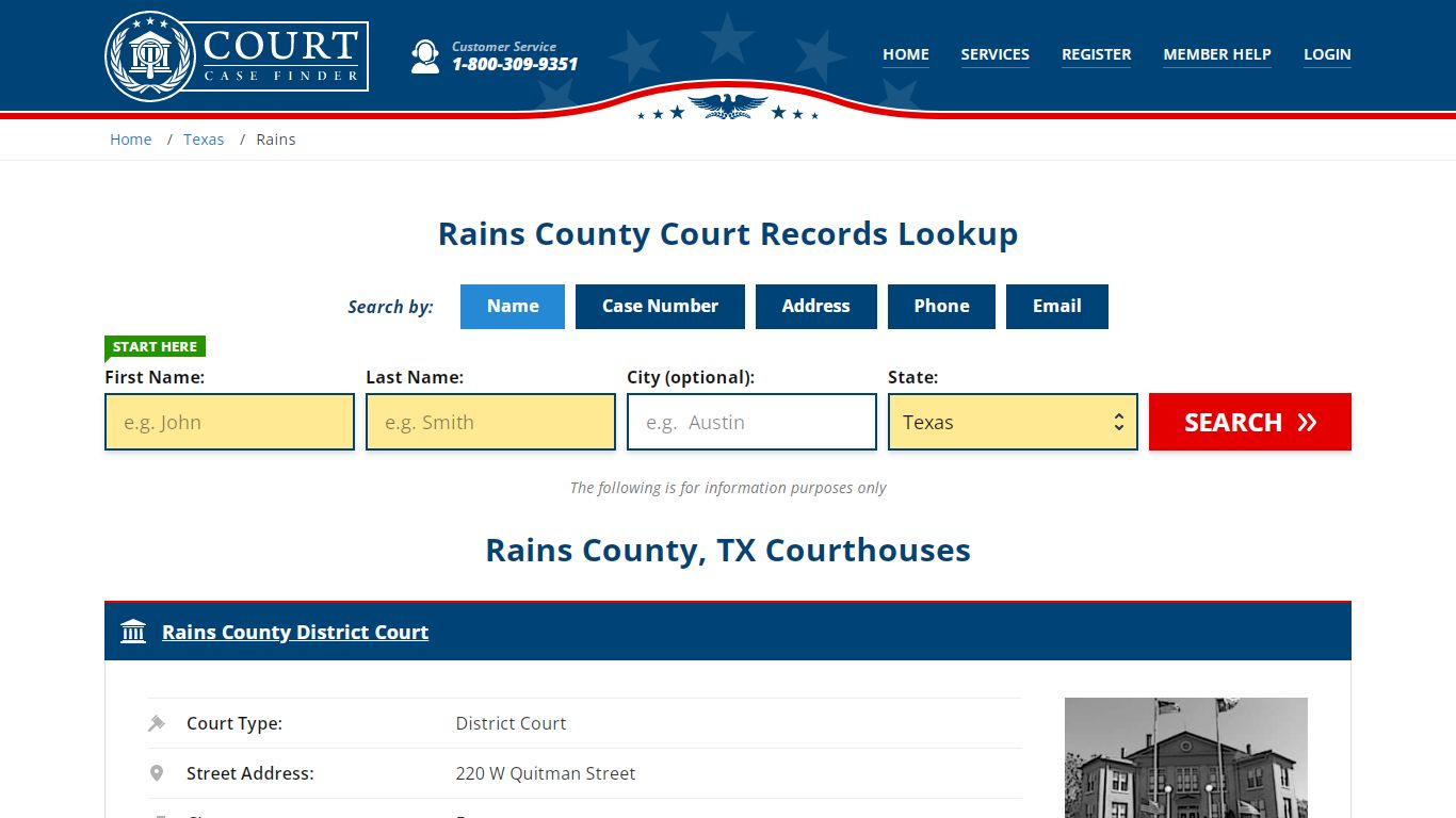 Rains County Court Records | TX Case Lookup